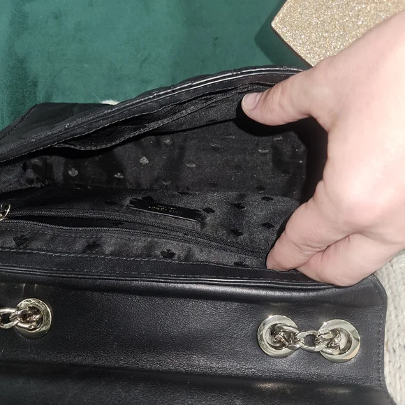 Kate Spade Black Chevron Quilted Shoulder Bag - Picture 4 of 4